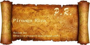 Pirnaga Riza névjegykártya